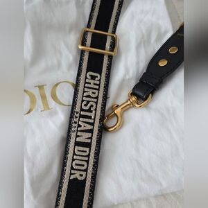 Dior Adjustable Canvas Strap (Black/Cream)